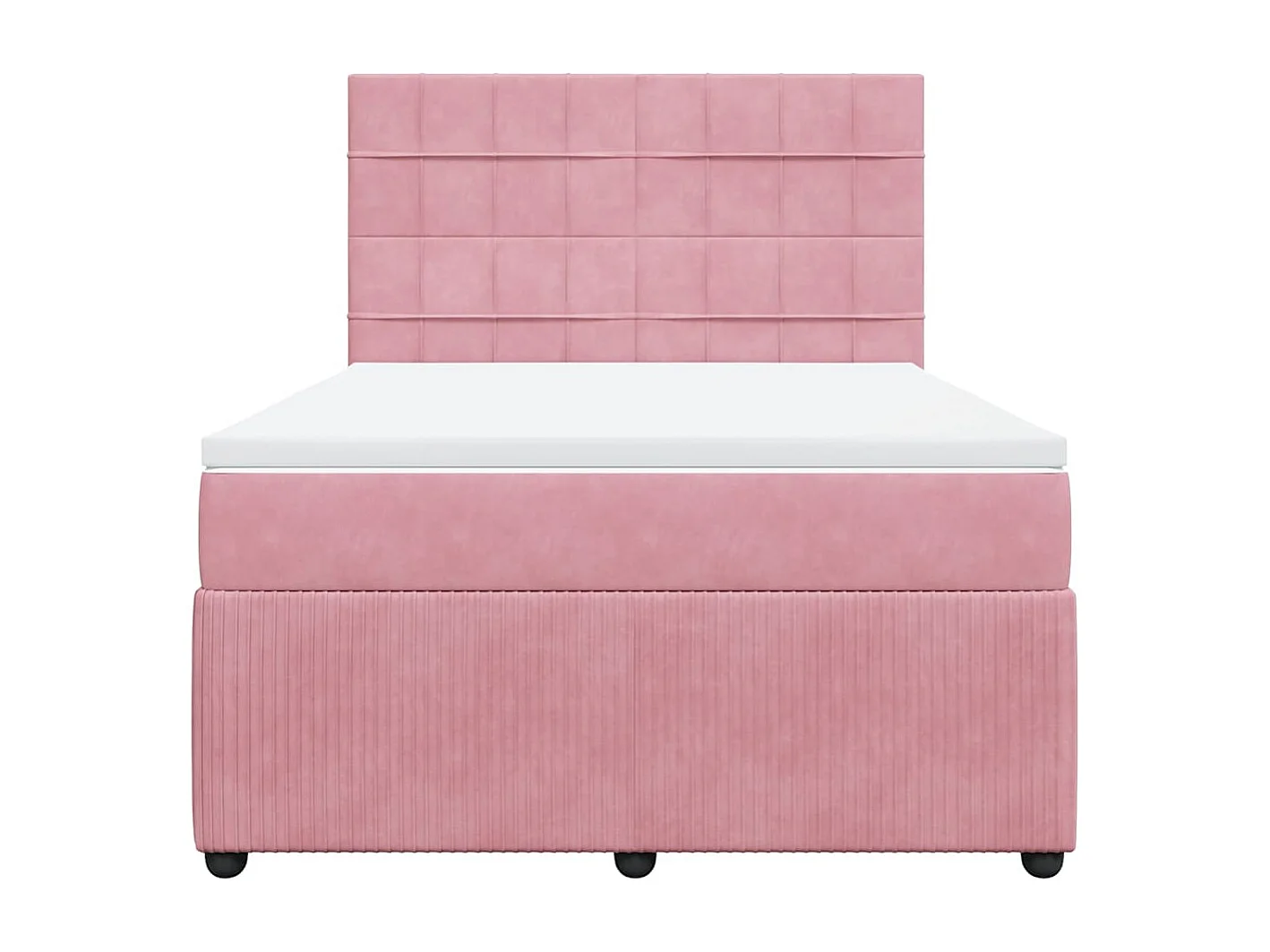 Sommier à lattes de lit avec matelas Rose 160x200 cm Velours