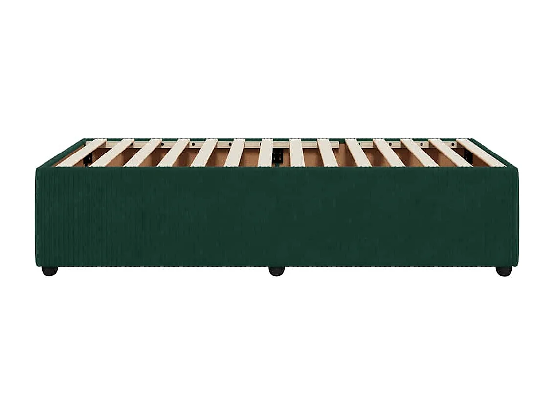 Cadre de lit sans matelas vert foncé 90x200 cm velours