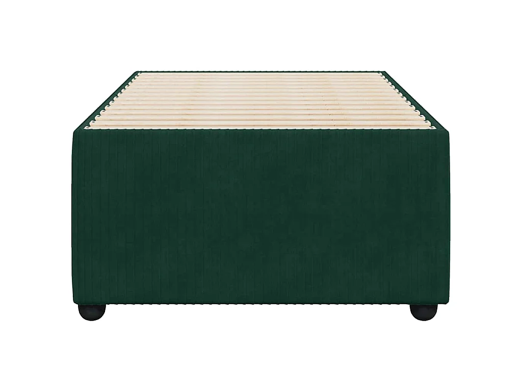 Bettgestell ohne Matratze Dunkelgrün 90x200 cm Samt