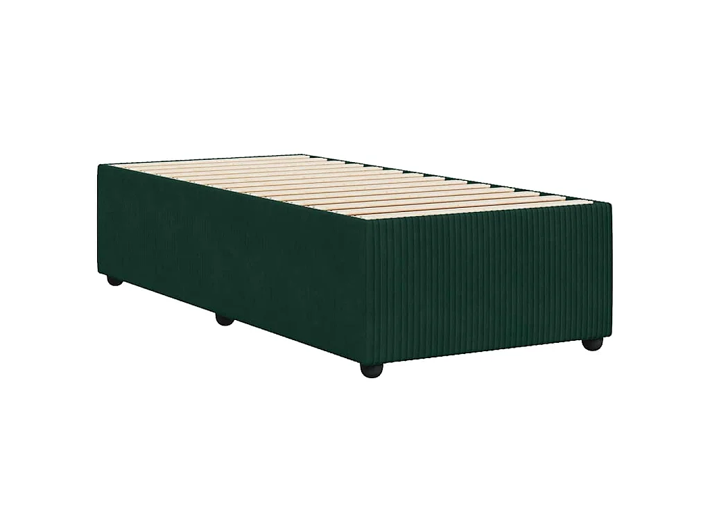 Bettgestell ohne Matratze Dunkelgrün 90x200 cm Samt