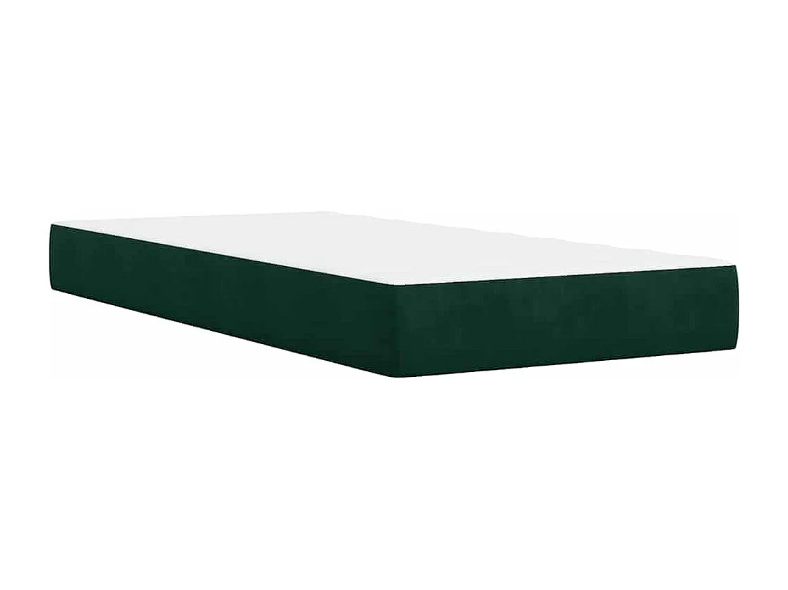 Sommier à lattes de lit avec matelas Vert foncé 90x190 cm