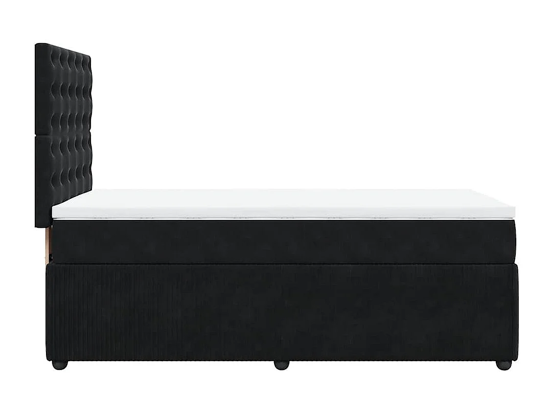 Boxspring met matras fluweel zwart 100x200 cm