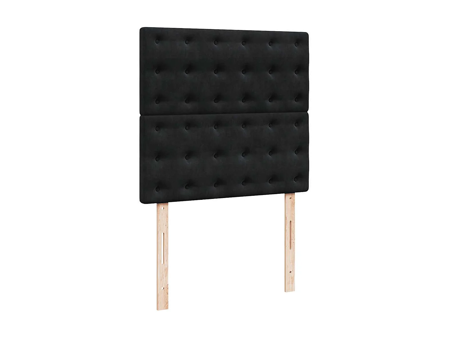 Boxspring met matras fluweel zwart 100x200 cm