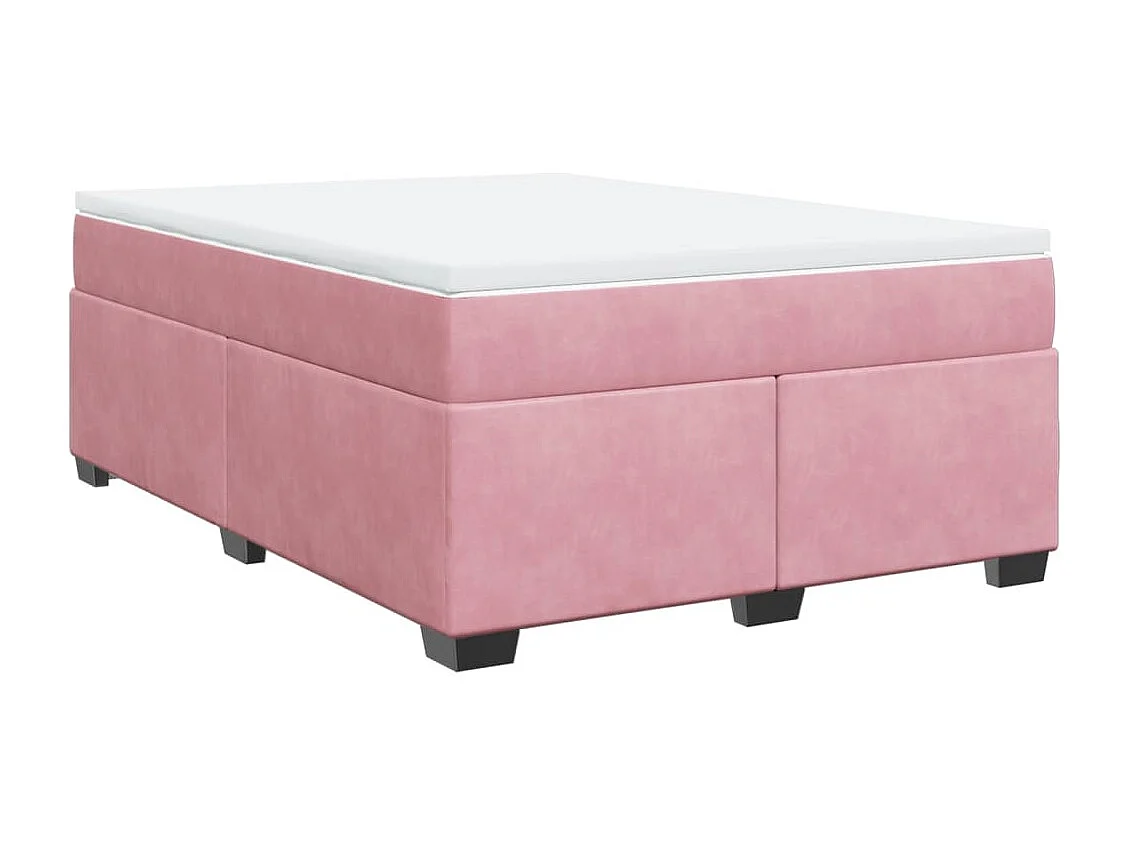 Sommier à lattes de lit avec matelas Rose 140x200 cm Velours