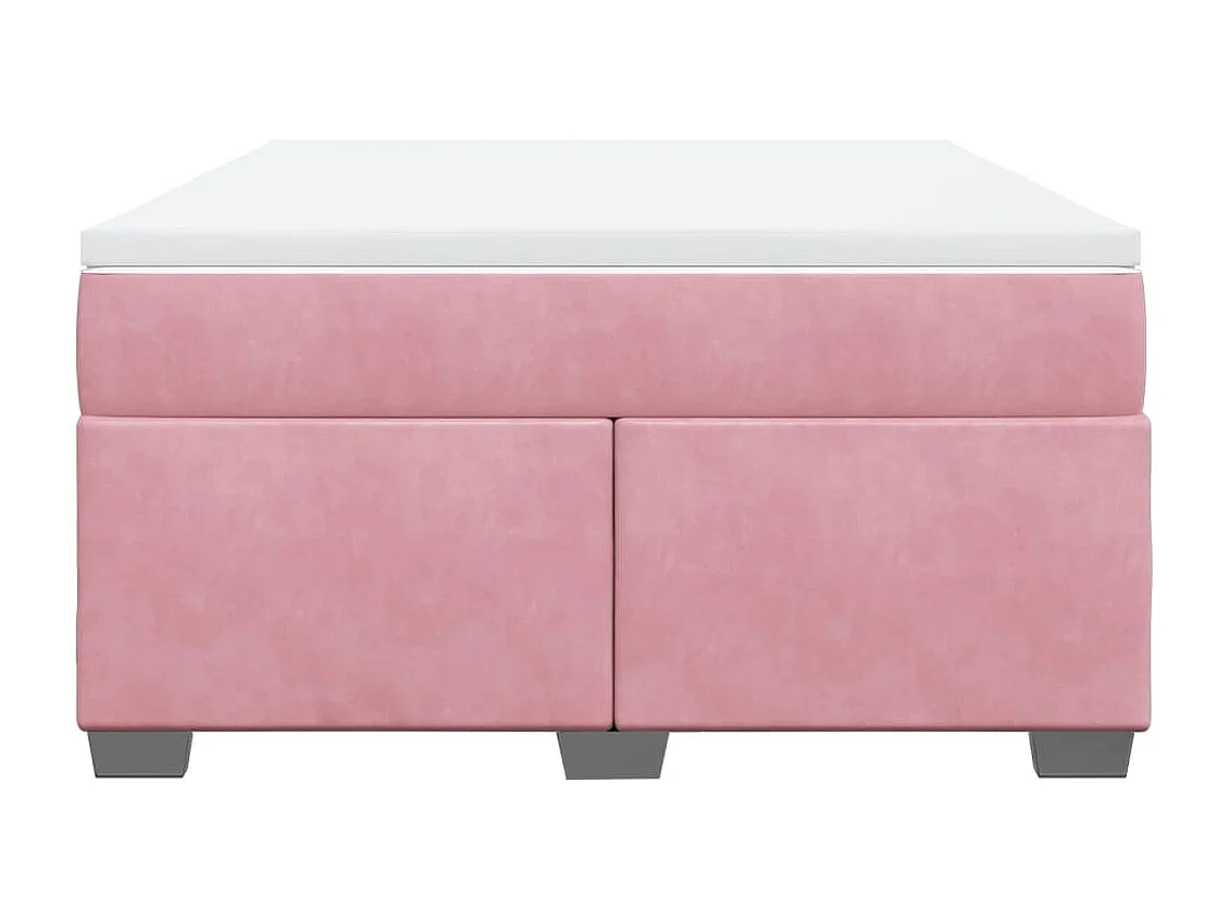 Sommier à lattes de lit avec matelas Rose 140x200 cm Velours