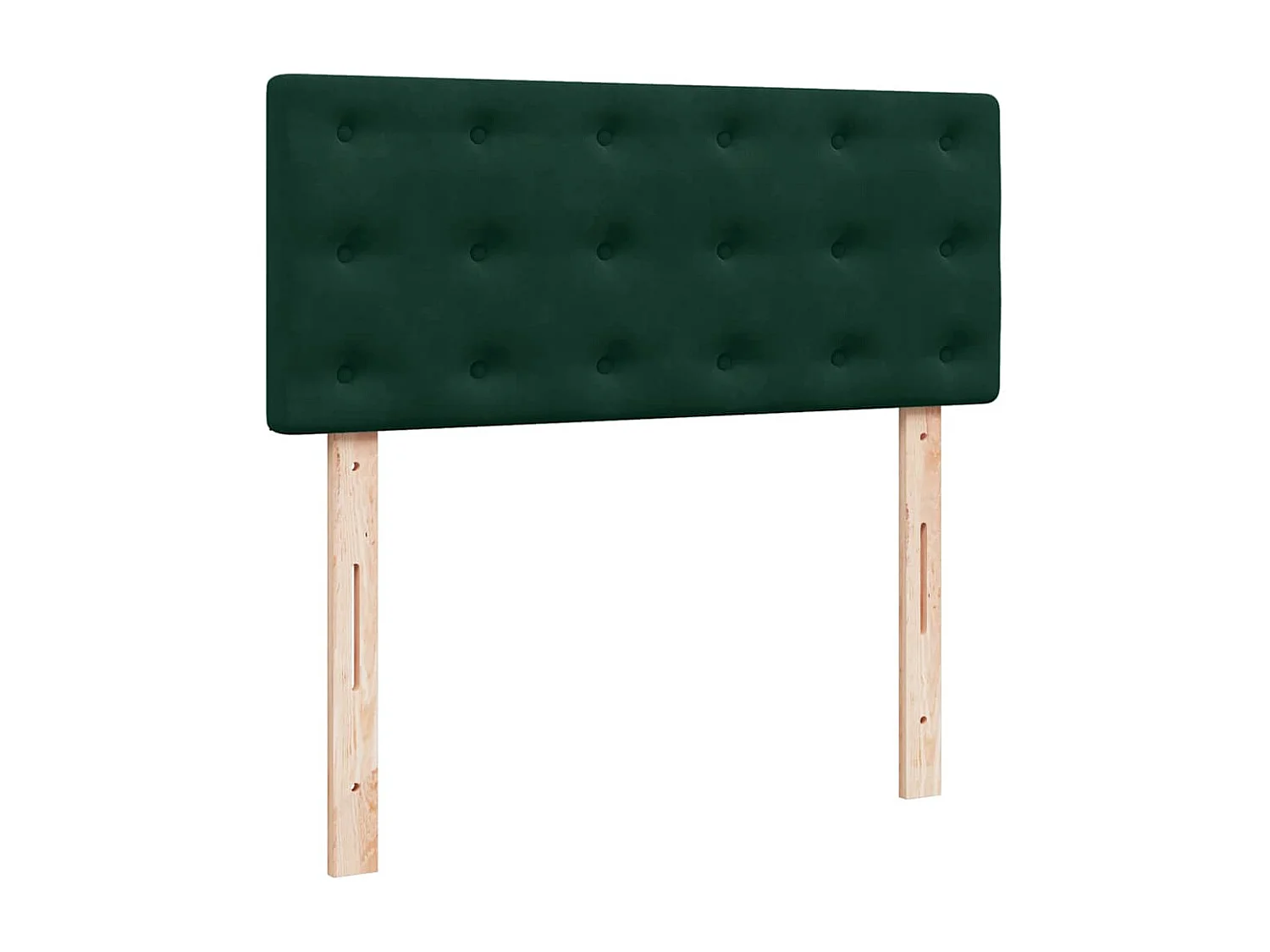 Cama box spring con colchón terciopelo verde oscuro 120x200 cm