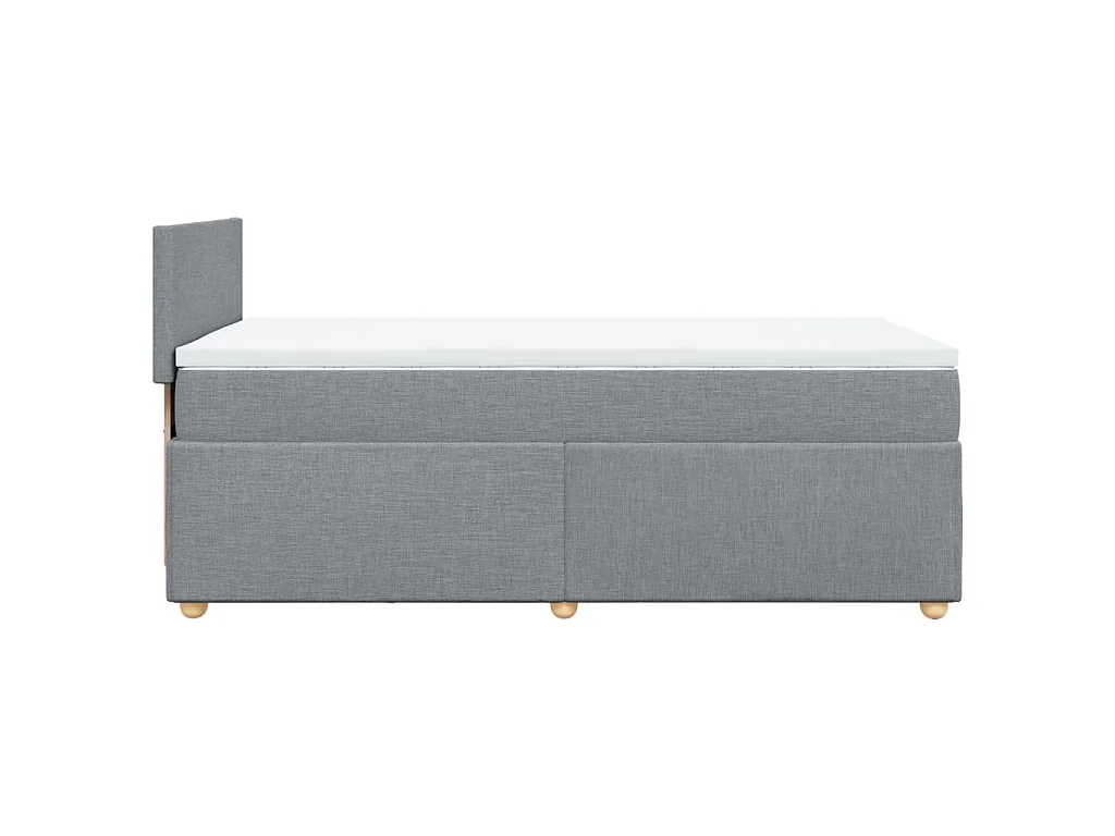 Boxspring met matras stof lichtgrijs 80x200 cm