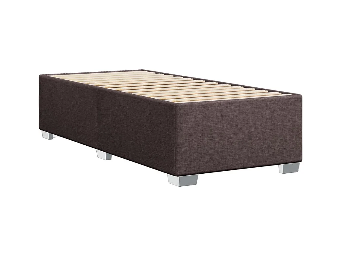 Bedframe zonder matras 90x200 cm stof donkerbruin