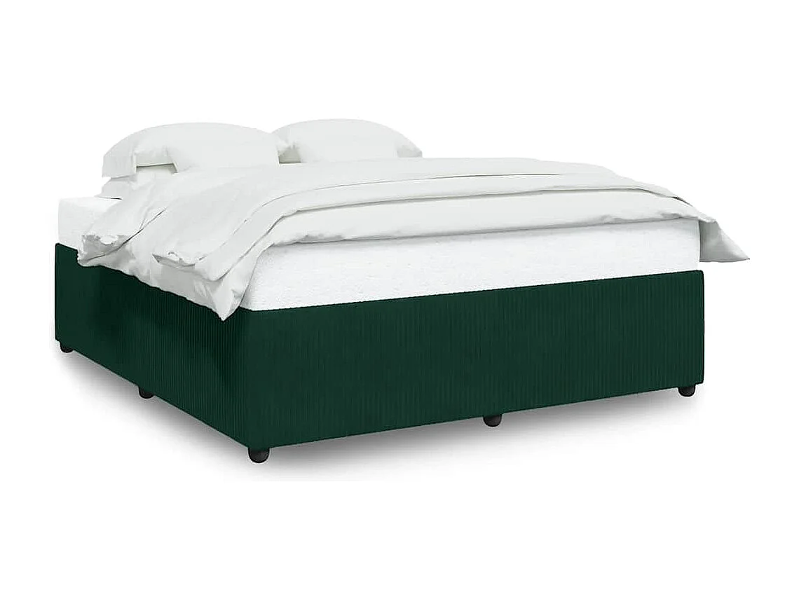 Bedframe zonder matras 200x200 cm fluweel donkergroen
