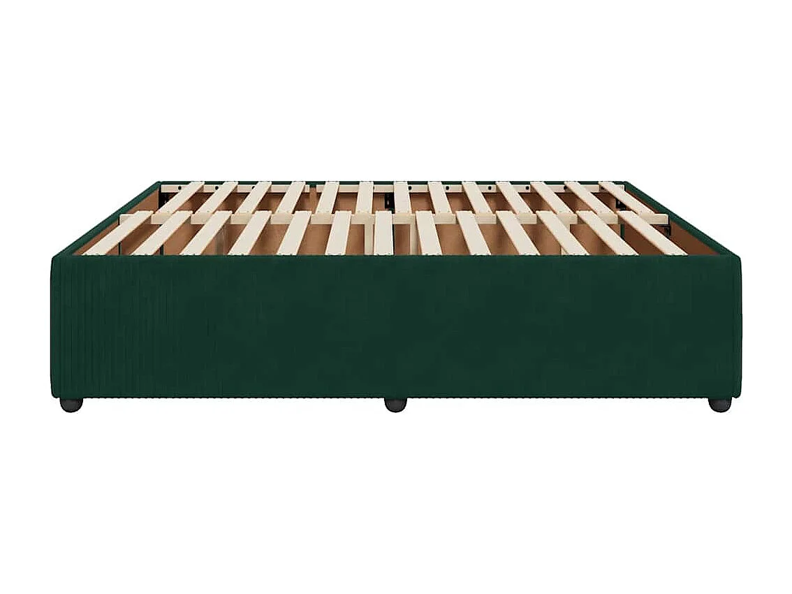 Bedframe zonder matras 200x200 cm fluweel donkergroen