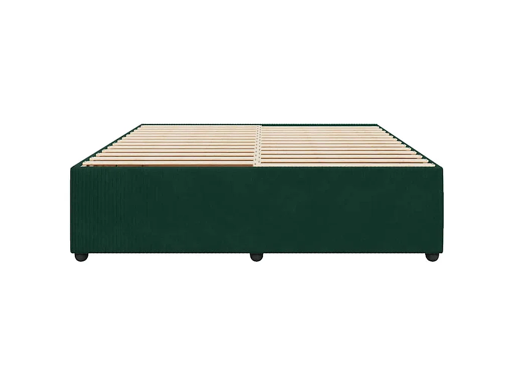 Bettgestell ohne Matratze Dunkelgrün 200x200 cm Samt