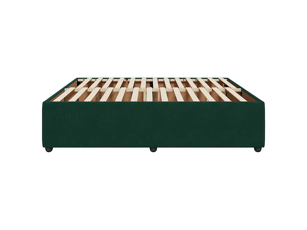 Bettgestell ohne Matratze Dunkelgrün 200x200 cm Samt