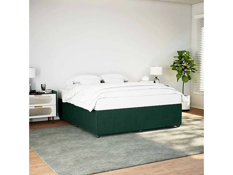 Bedframe zonder matras 200x200 cm fluweel donkergroen