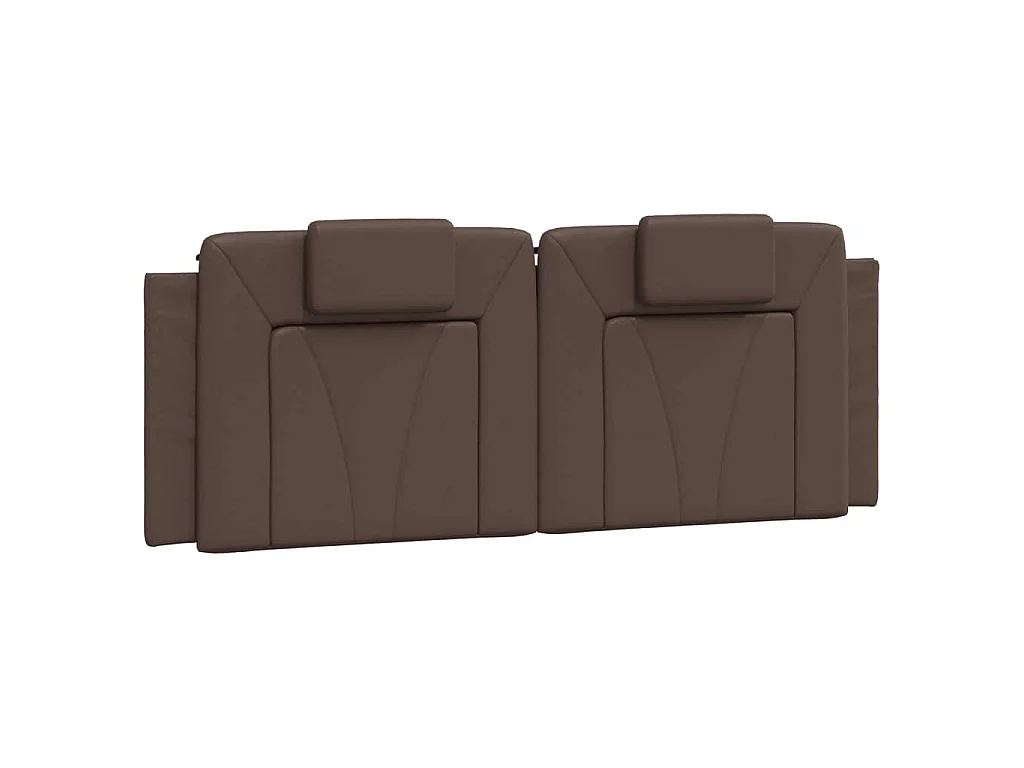 Bett "Viana" mit Matratze Braun 140x190 cm Kunstleder