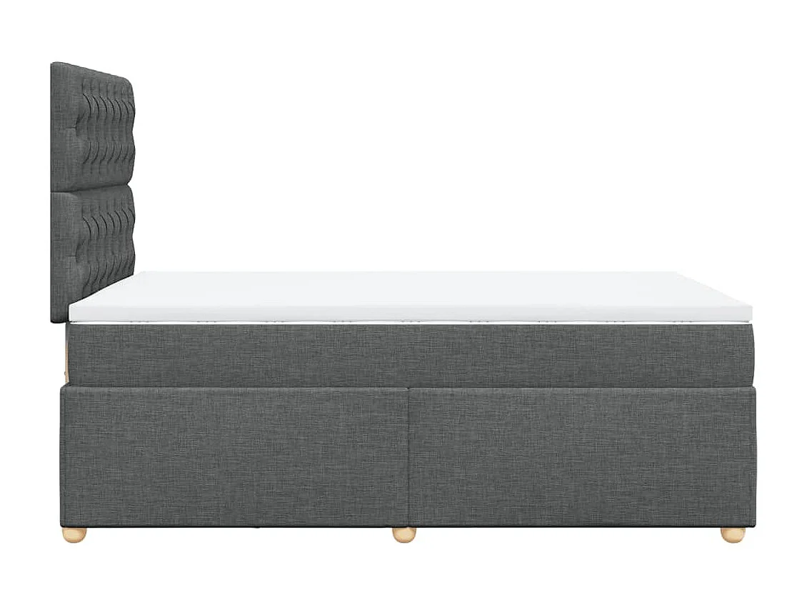 Boxspringbett mit Matratze Dunkelgrau 120x190 cm Stoff