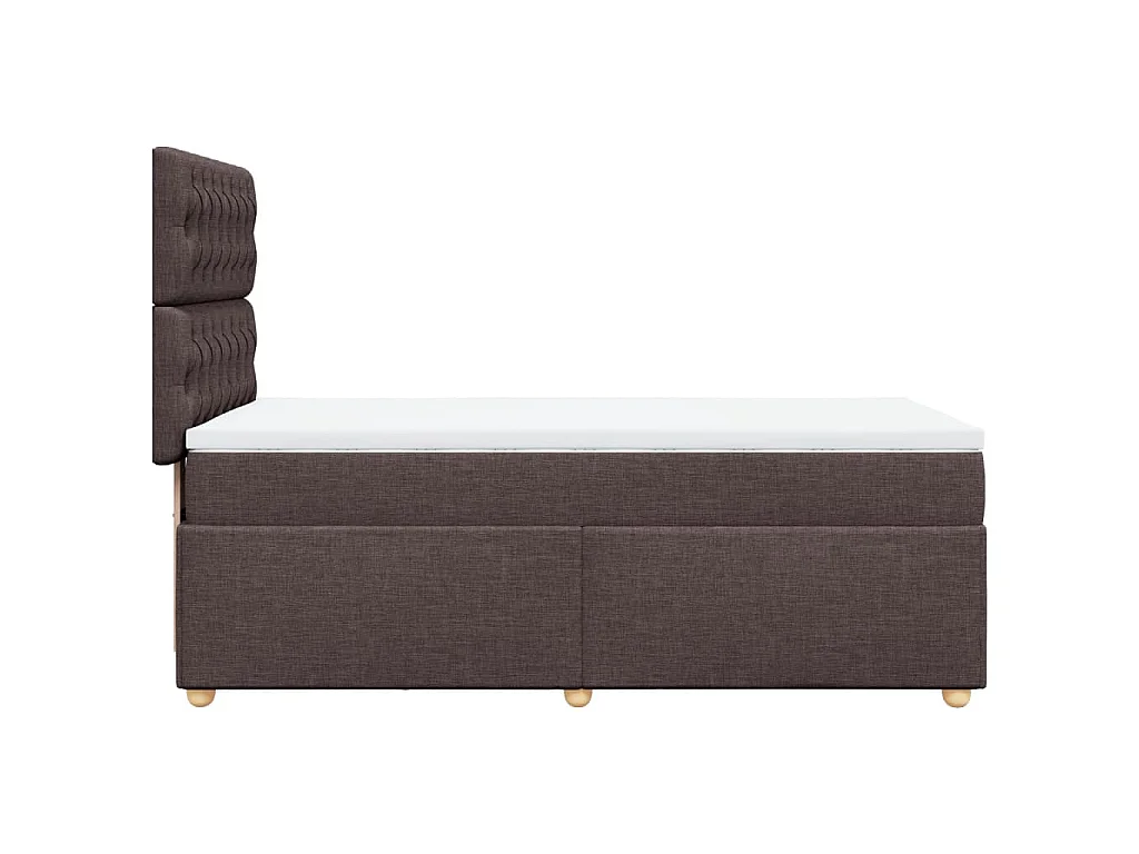 Boxspring met matras stof donkerbruin 80x200 cm