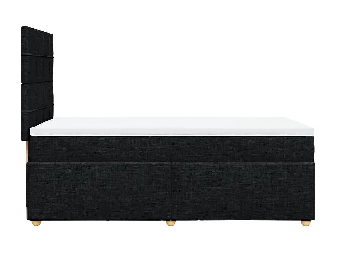 Boxspring met matras stof zwart 90x190 cm
