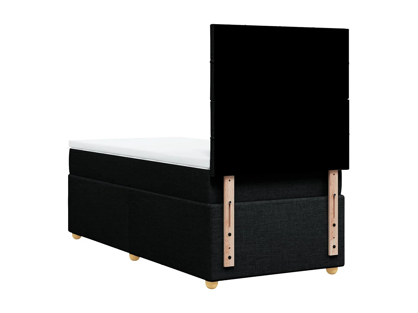 Boxspring met matras stof zwart 90x190 cm