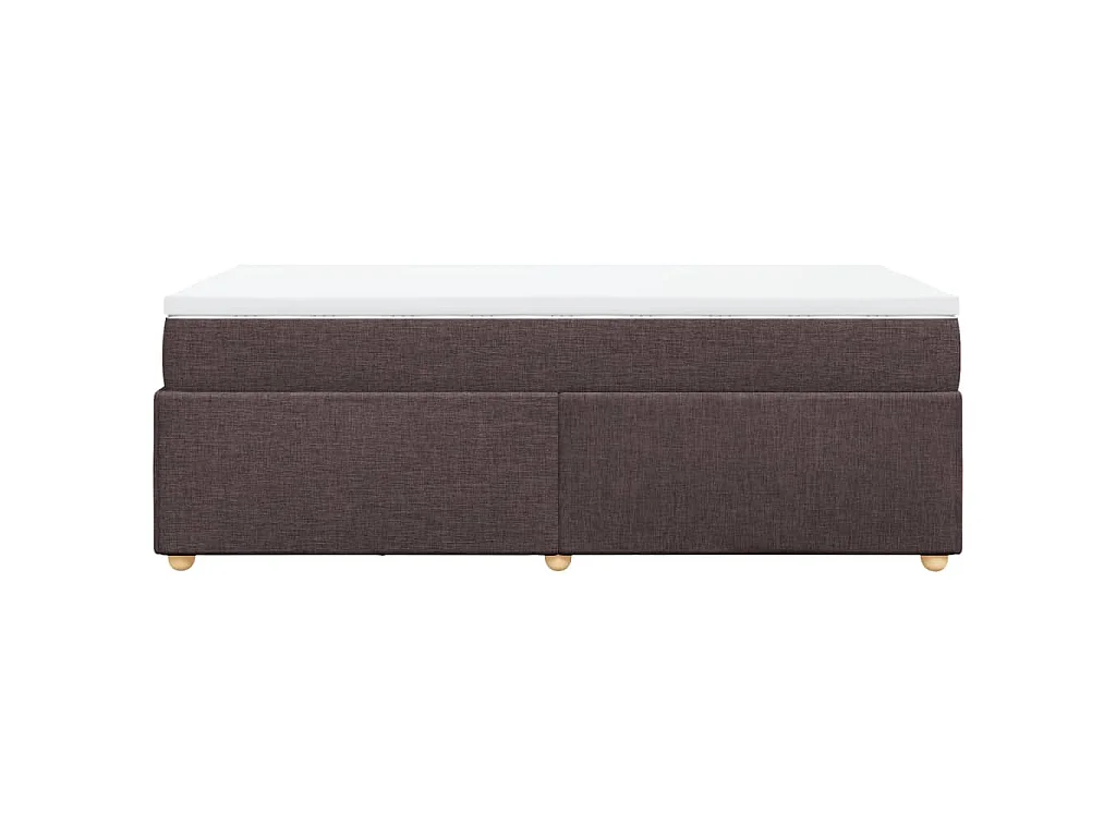 Boxspring met matras stof donkerbruin 90x200 cm