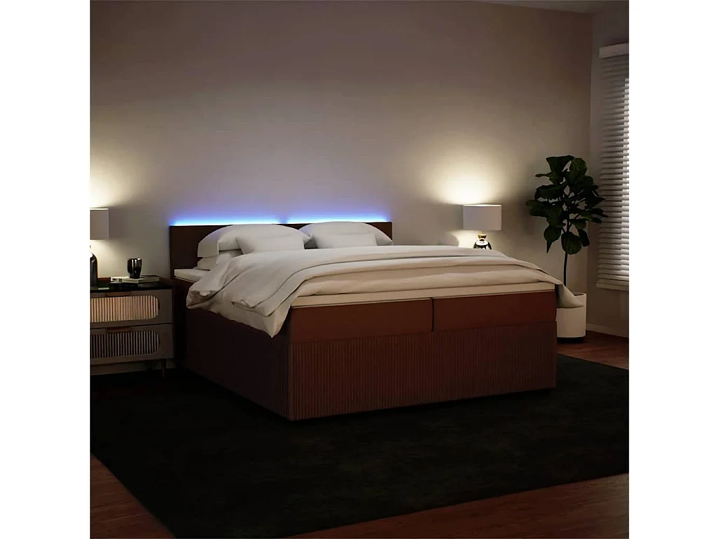 Sommier à lattes de lit avec matelas Rose 200x200 cm Velours