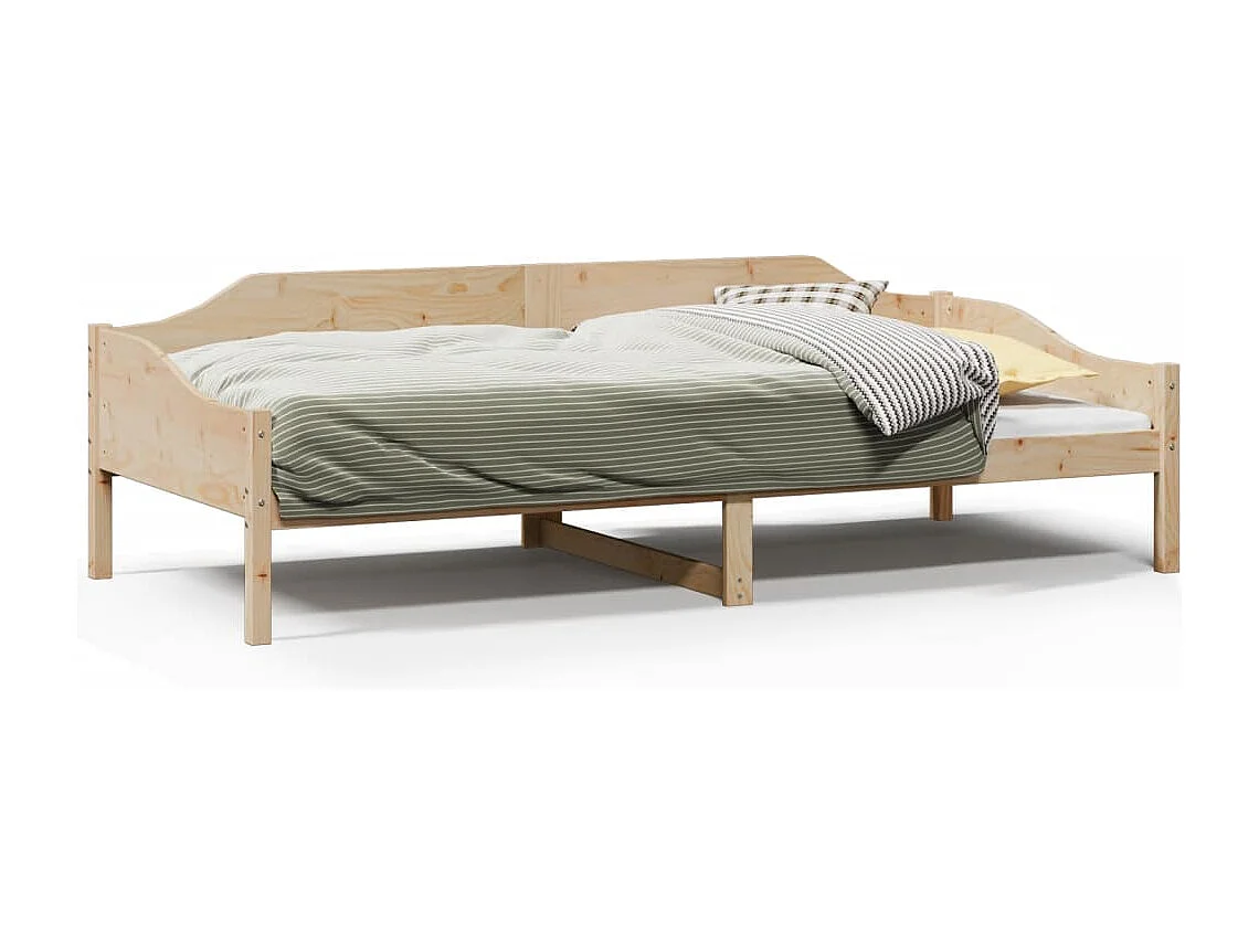 Letto senza Materasso 90x190 cm in Legno Massello di Pino