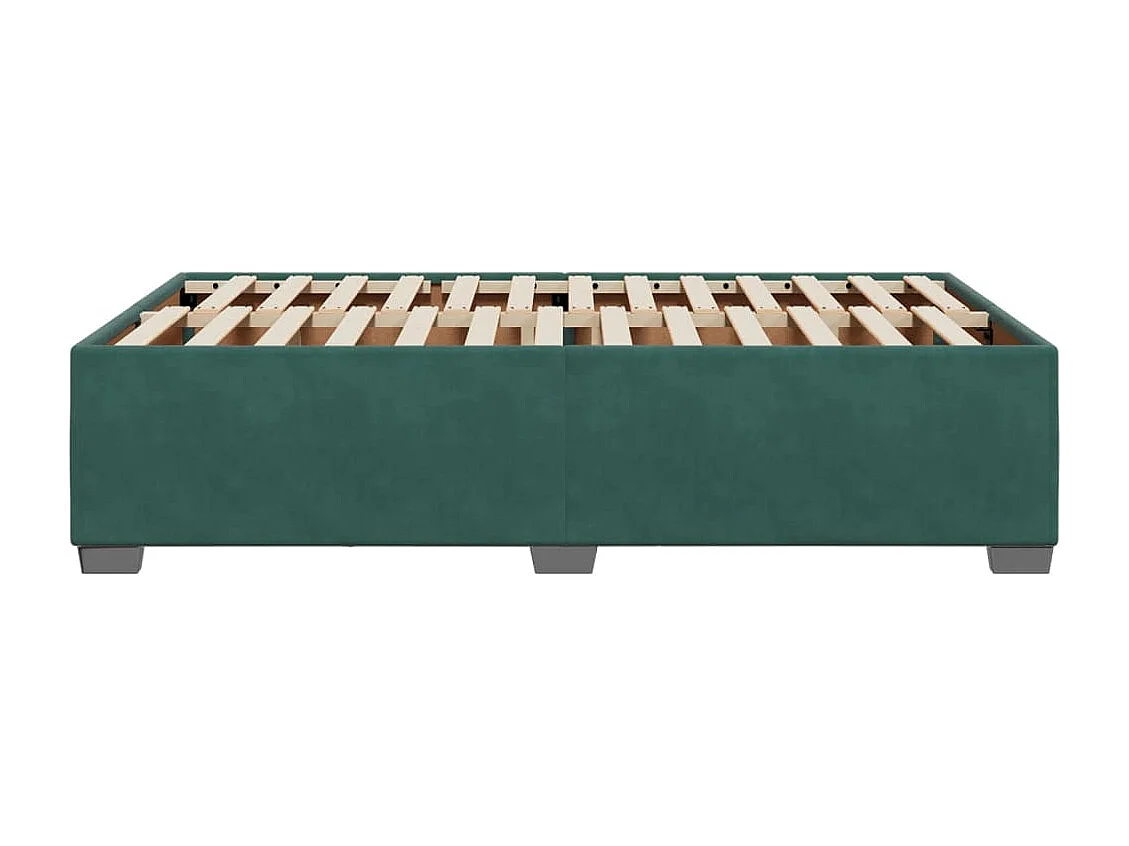 Bettgestell ohne Matratze Dunkelgrün 120x190 cm Samt