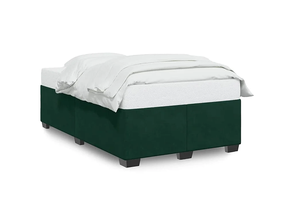 Giroletto senza Materasso Verde Scuro 120x190 cm Velluto