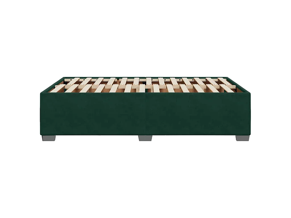 Cadre de lit sans matelas vert foncé 120x190 cm velours