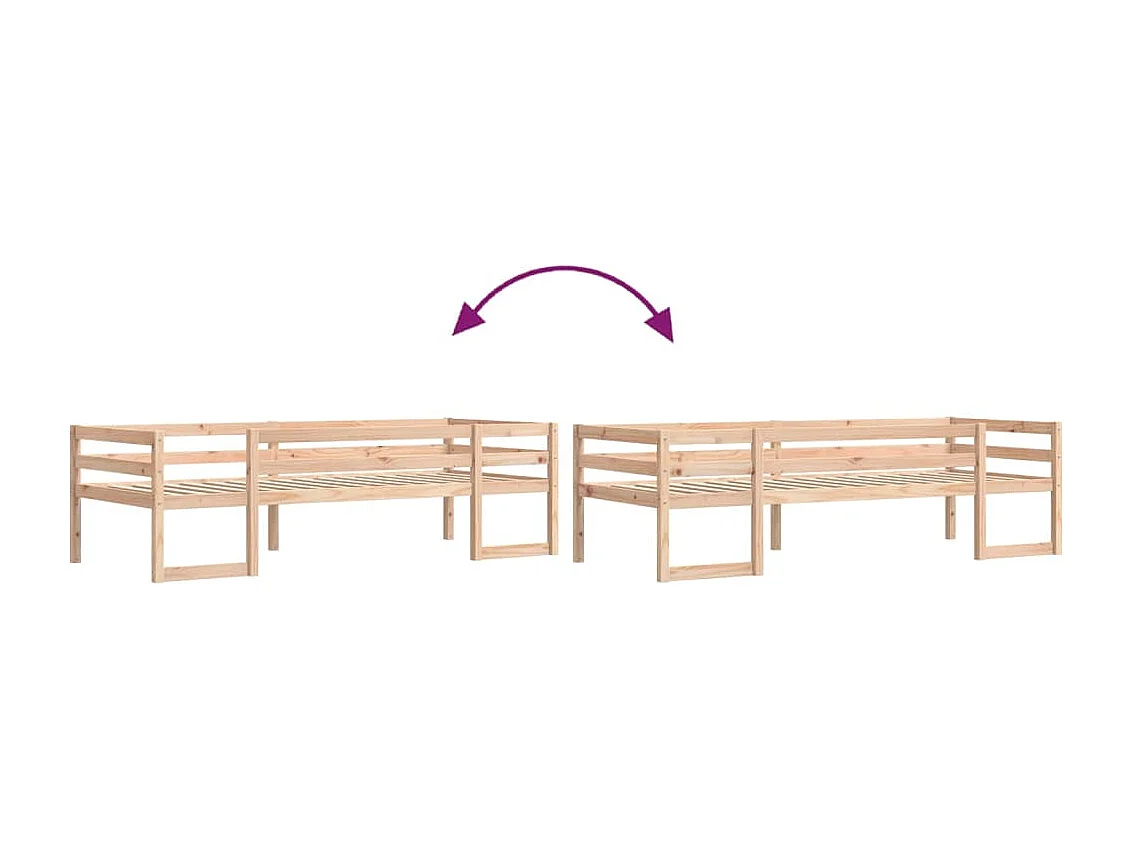 Cadre de lit pour enfants sans matelas 90x190 cm pin massif