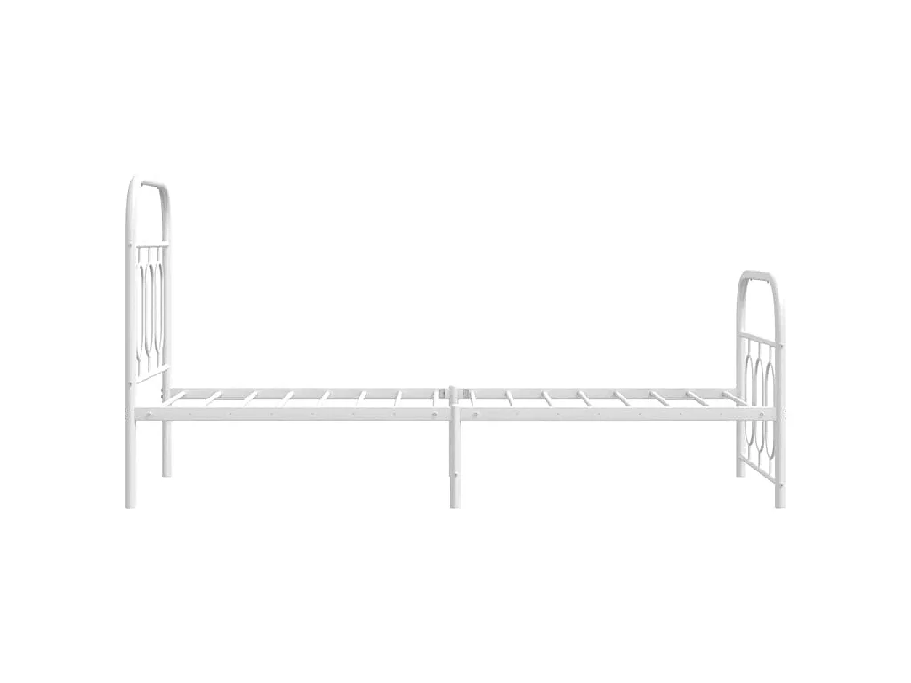 Estructura cama sin colchón con estribo metal blanco 75x190 cm
