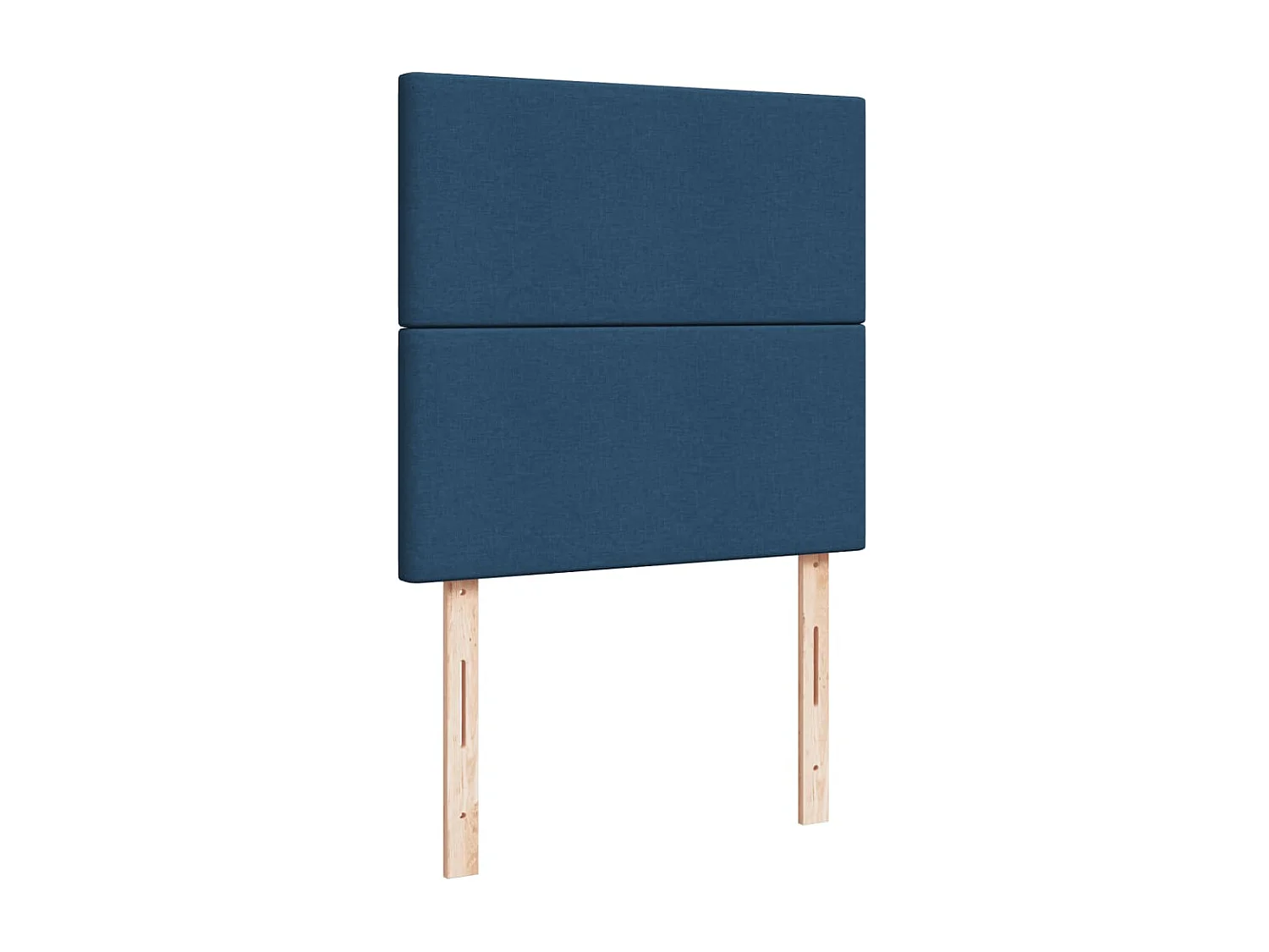 Cama box spring con colchón tela azul 80x200 cm