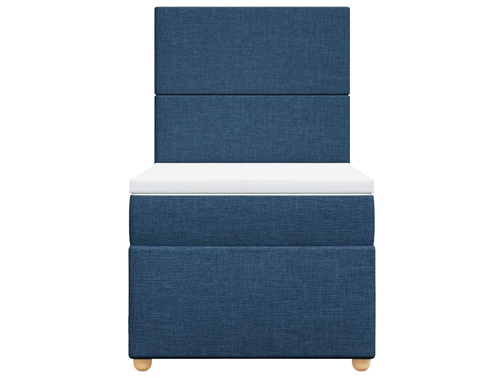 Sommier à lattes de lit avec matelas Bleu 80x200 cm Tissu