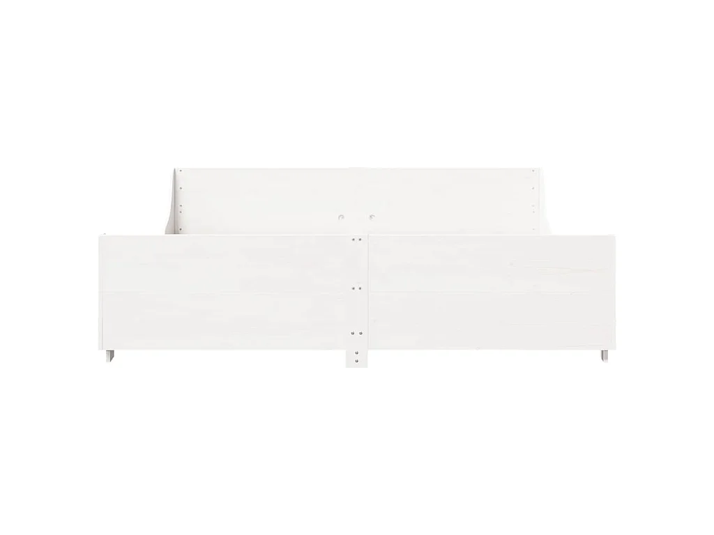 Cama sin colchón madera maciza de pino blanca 180x200 cm