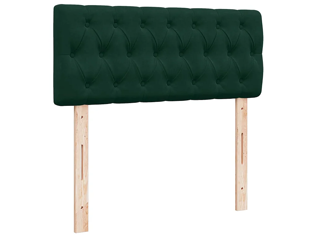 Boxspring met matras fluweel donkergroen 120x190 cm