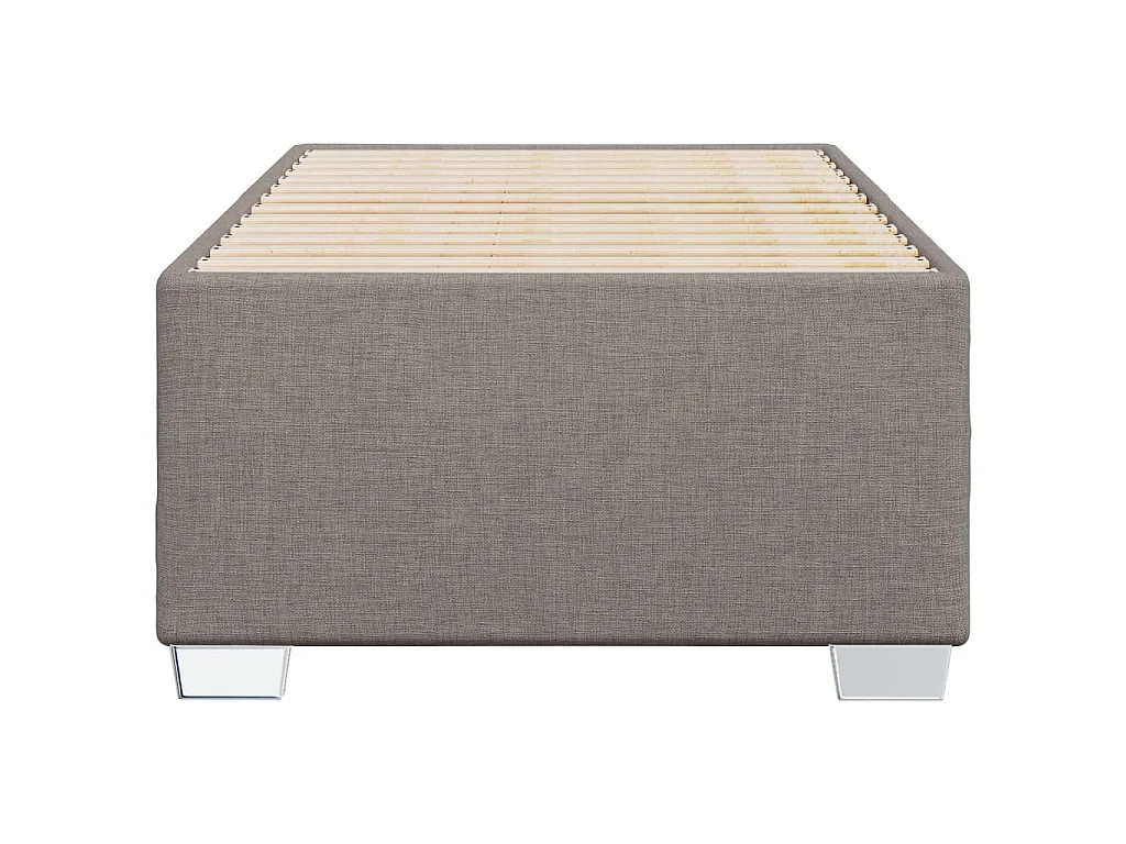Cadre de lit sans matelas taupe 100x200 cm tissu