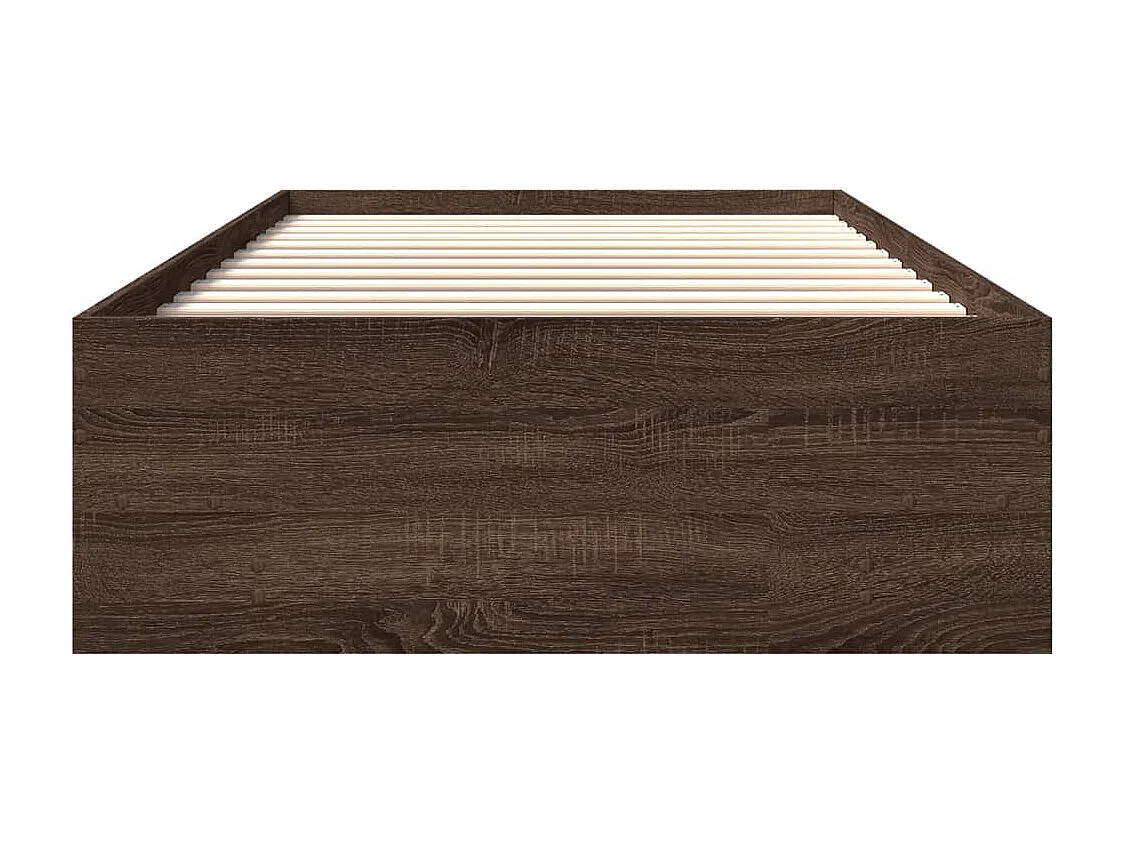 Cadre de lit sans matelas chêne marron 100x200 cm