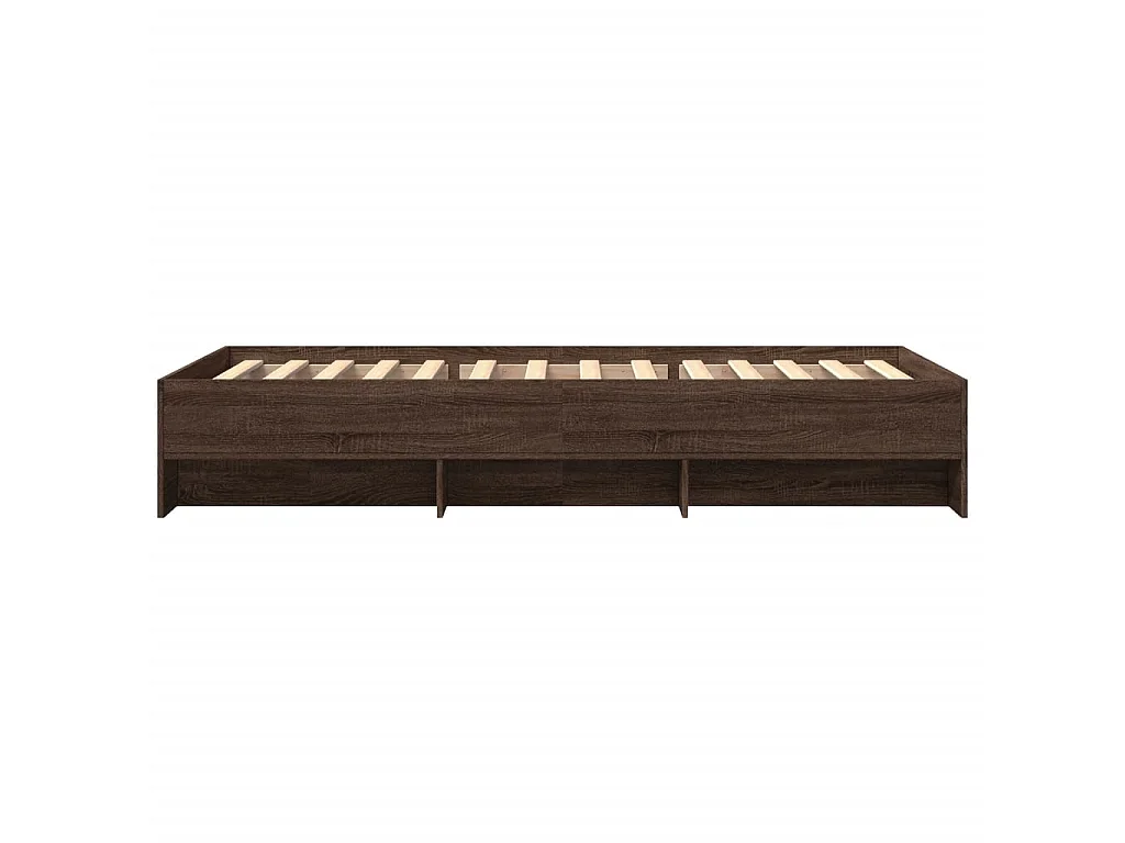 Bettgestell ohne Matratze Braun Eiche 100x200 cm Holzwerkstoff