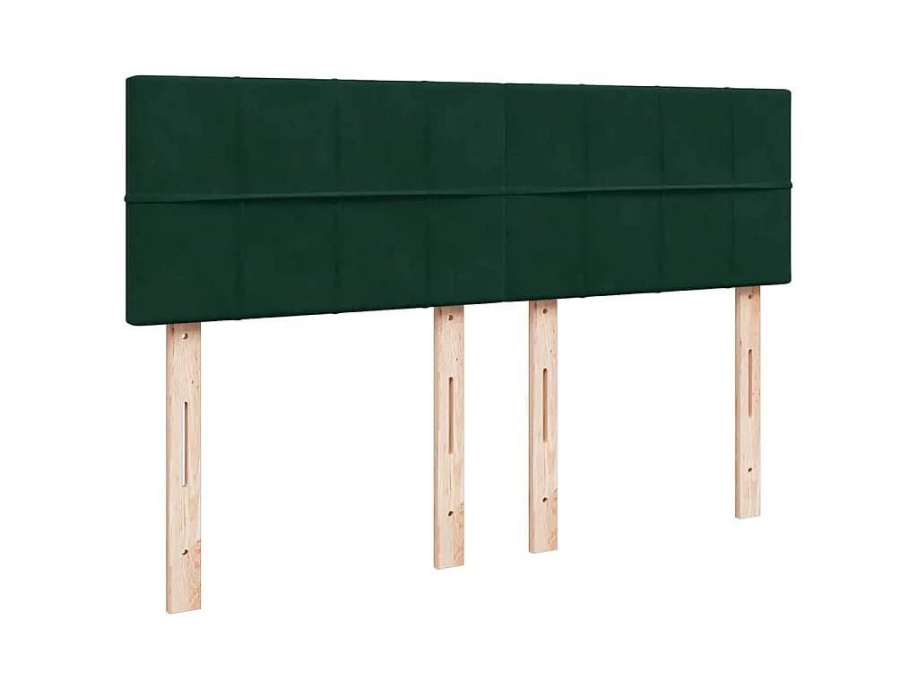 Boxspring met matras fluweel donkergroen 140x200 cm