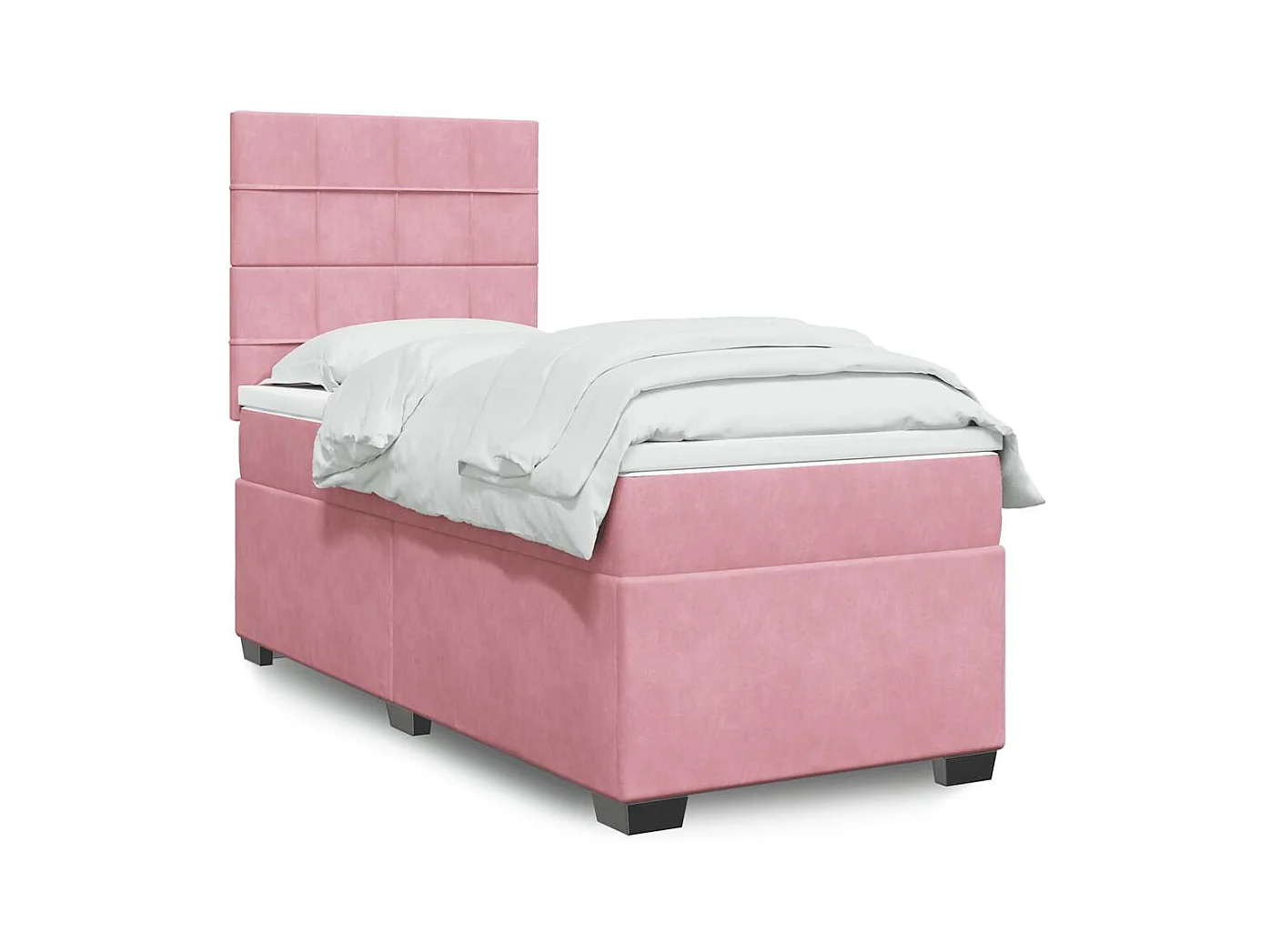 Sommier à lattes de lit et matelas Rose 80x200 cm Velours