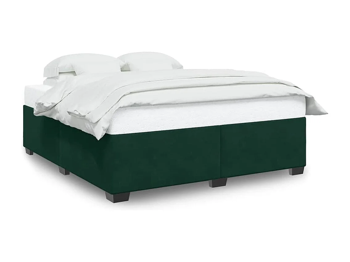 Giroletto senza Materasso Verde Scuro 200x200 cm in Velluto