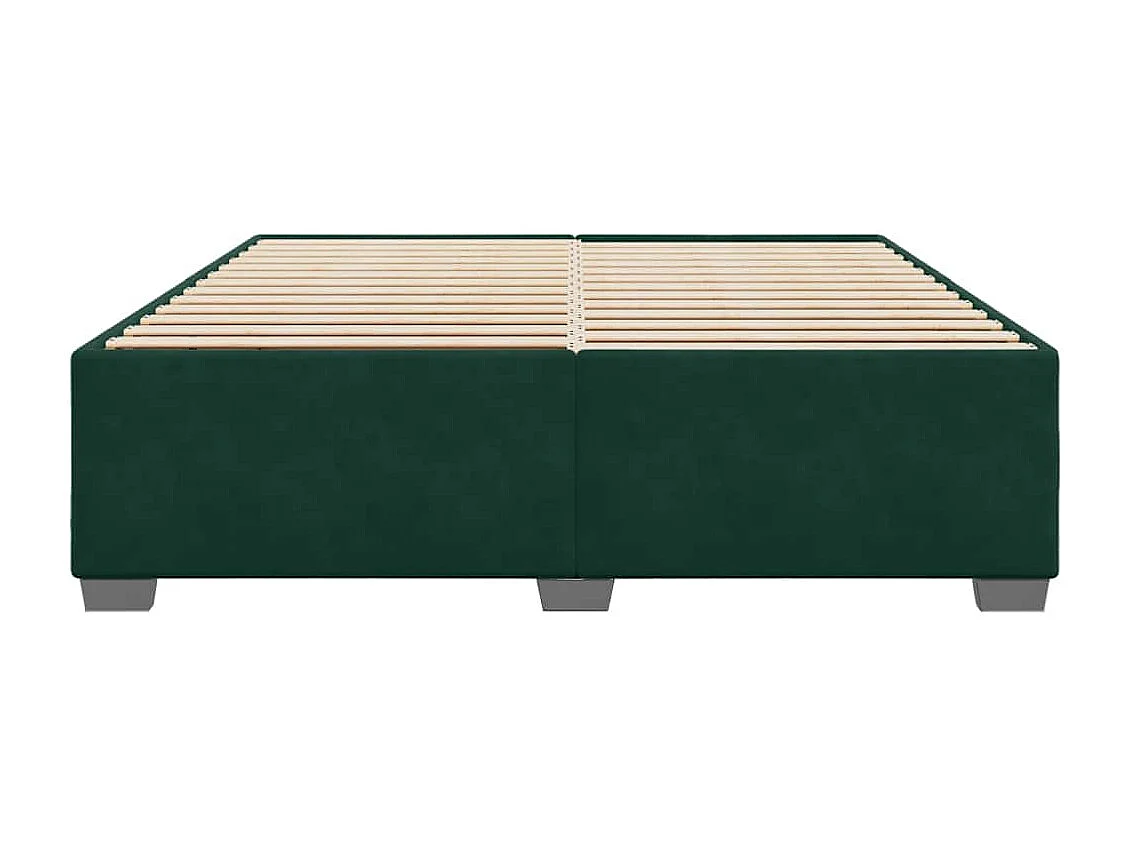 Giroletto senza Materasso Verde Scuro 200x200 cm in Velluto