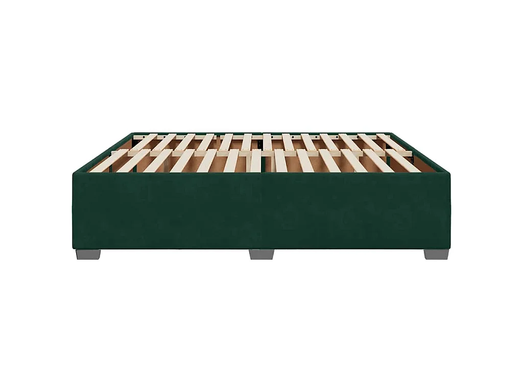 Cadre de lit sans matelas vert foncé 200x200 cm velours
