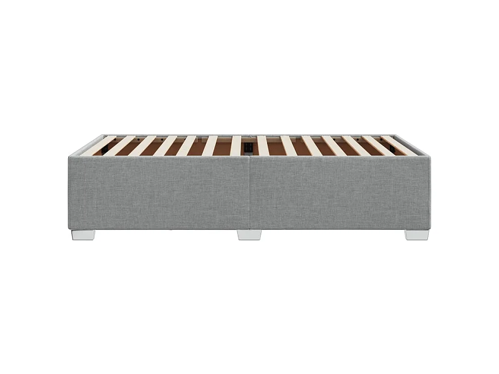 Bettgestell ohne Matratze Hellgrau 90x200 cm Stoff