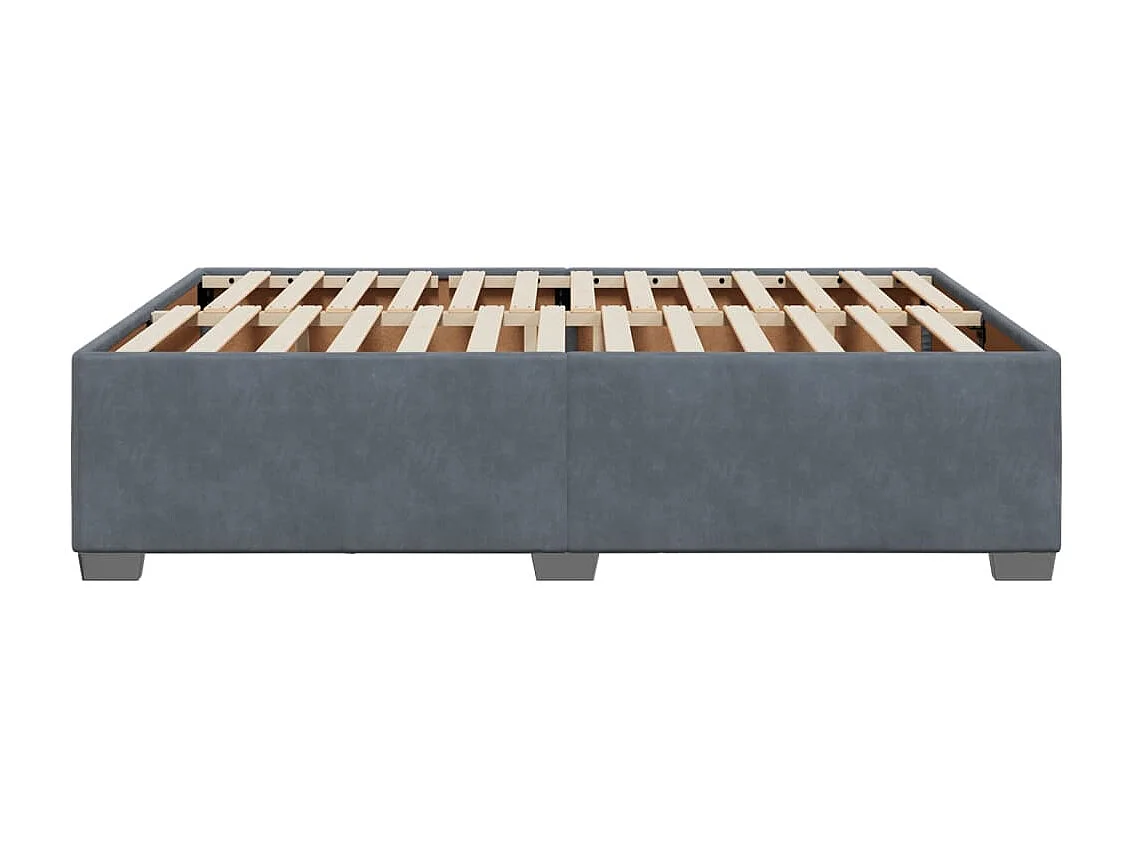Bettgestell ohne Matratze Dunkelgrau 140x190 cm Samt