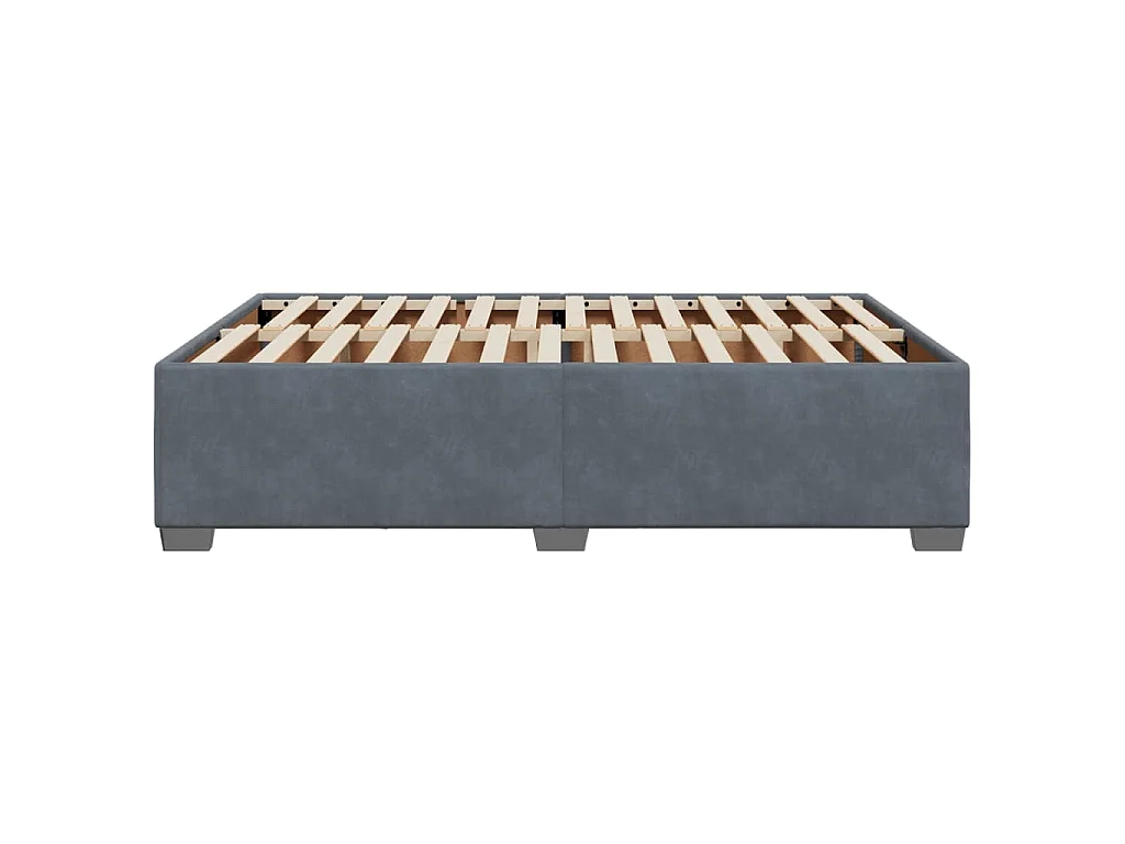 Bettgestell ohne Matratze Dunkelgrau 140x190 cm Samt
