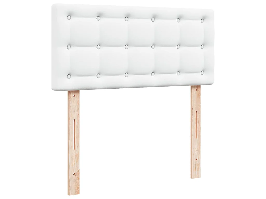 Boxspring met matras kunstleer wit 80x200 cm