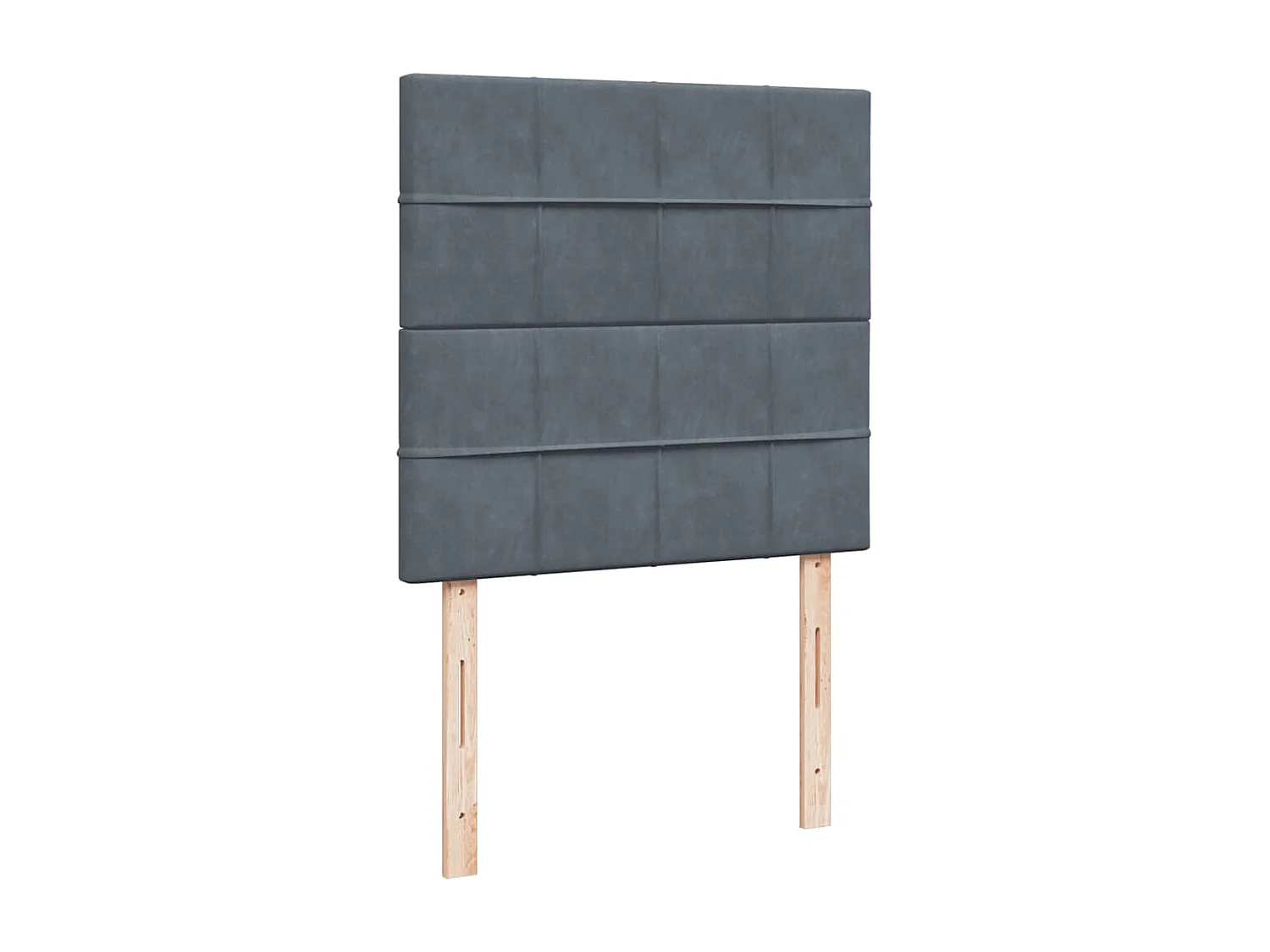 Boxspringbett mit Matratze Dunkelgrau 80x200 cm Samt