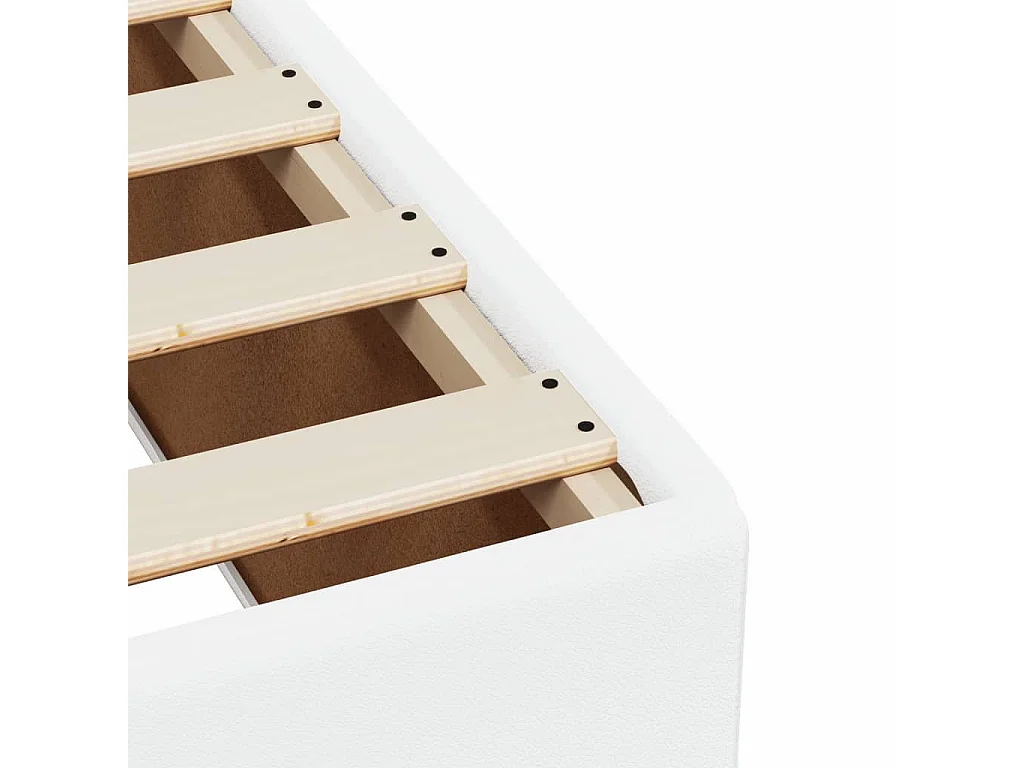 Cadre de lit sans matelas blanc 180x200 cm similicuir