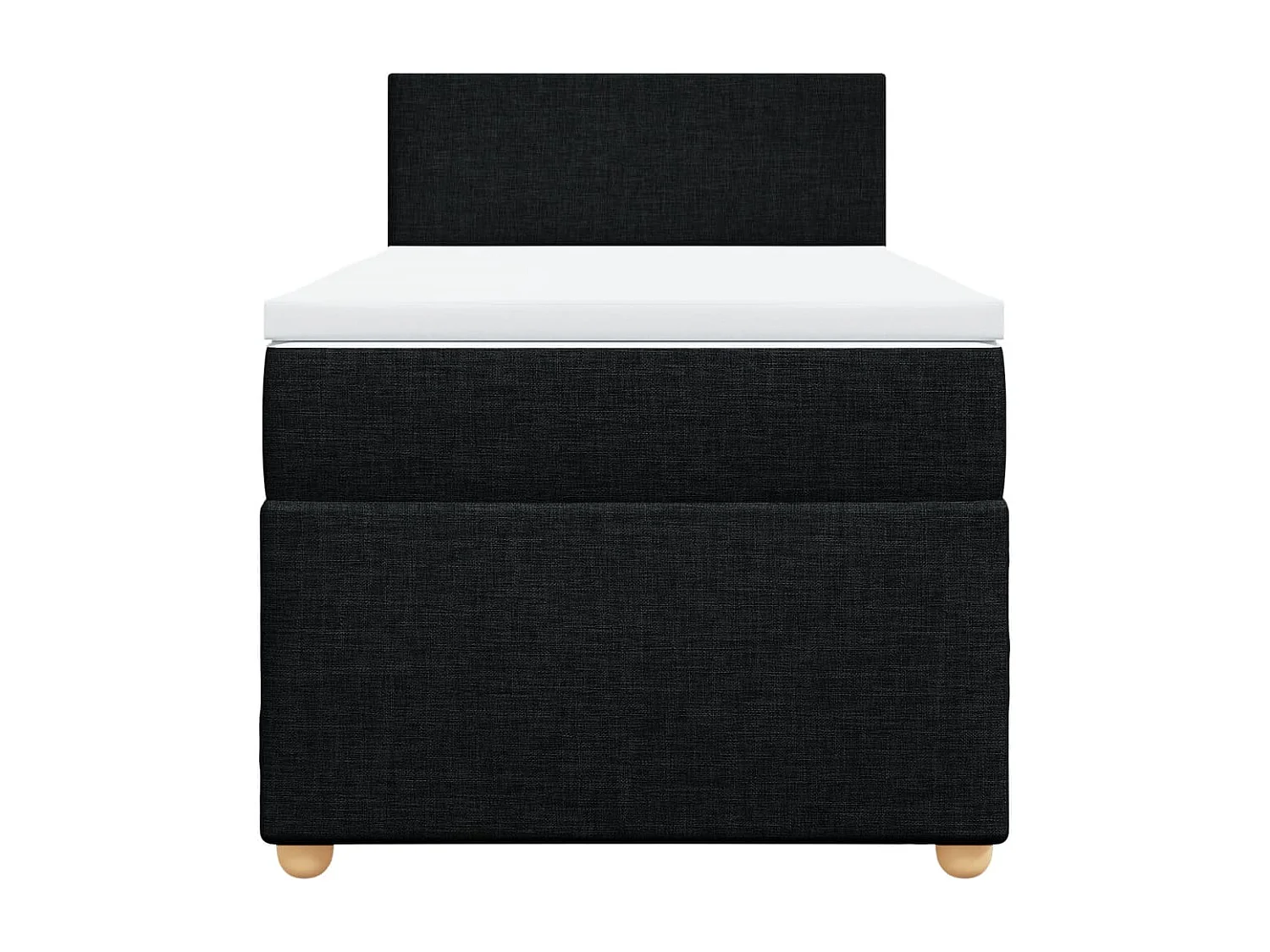 Boxspringbett mit Matratze Schwarz 100x200 cm Stoff