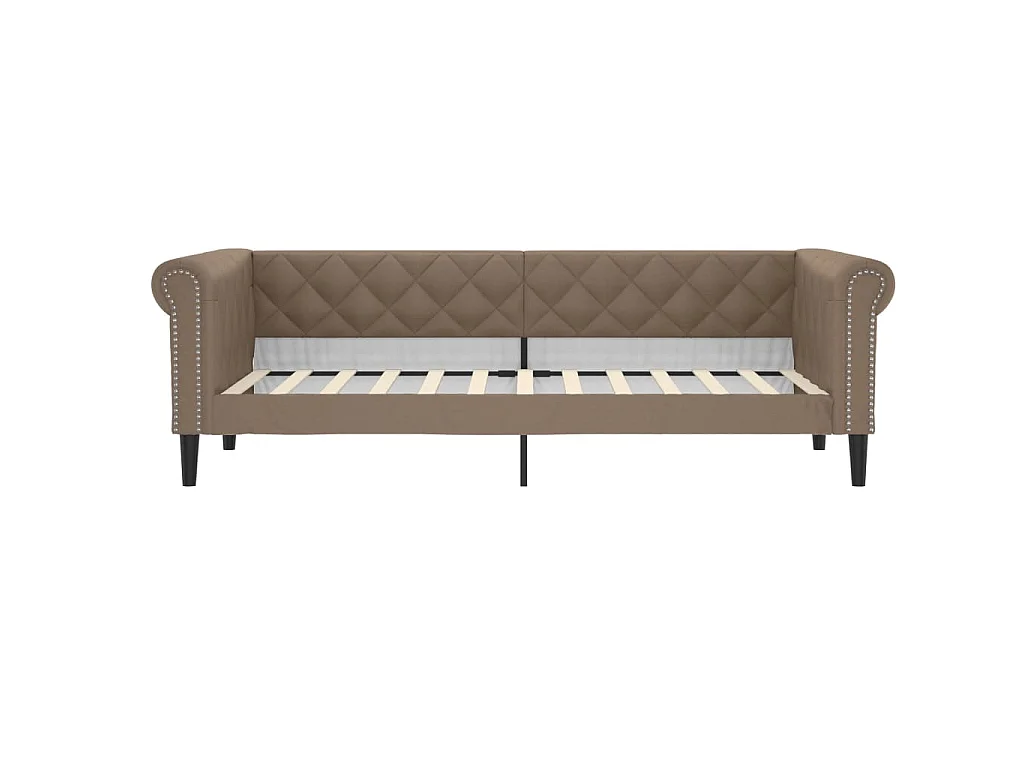 Slaapbank met onderschuifbed en lades 90x200 cm kunstleer